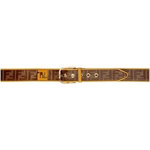 Fendi Yellow and Brown Forever Fendi Belt size 85/34